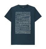Denim Blue May Peace Prevail On Earth T-shirt (Unisex) in 90 Languages