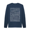 Navy Blue May Peace Prevail On Earth Sweater (Unisex) in 90 Languages