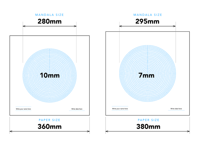 Medium Mandala Paper 5 Sheets Set (360mm~380mm)