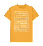 Mustard May Peace Prevail On Earth T-shirt (Unisex) in 90 Languages